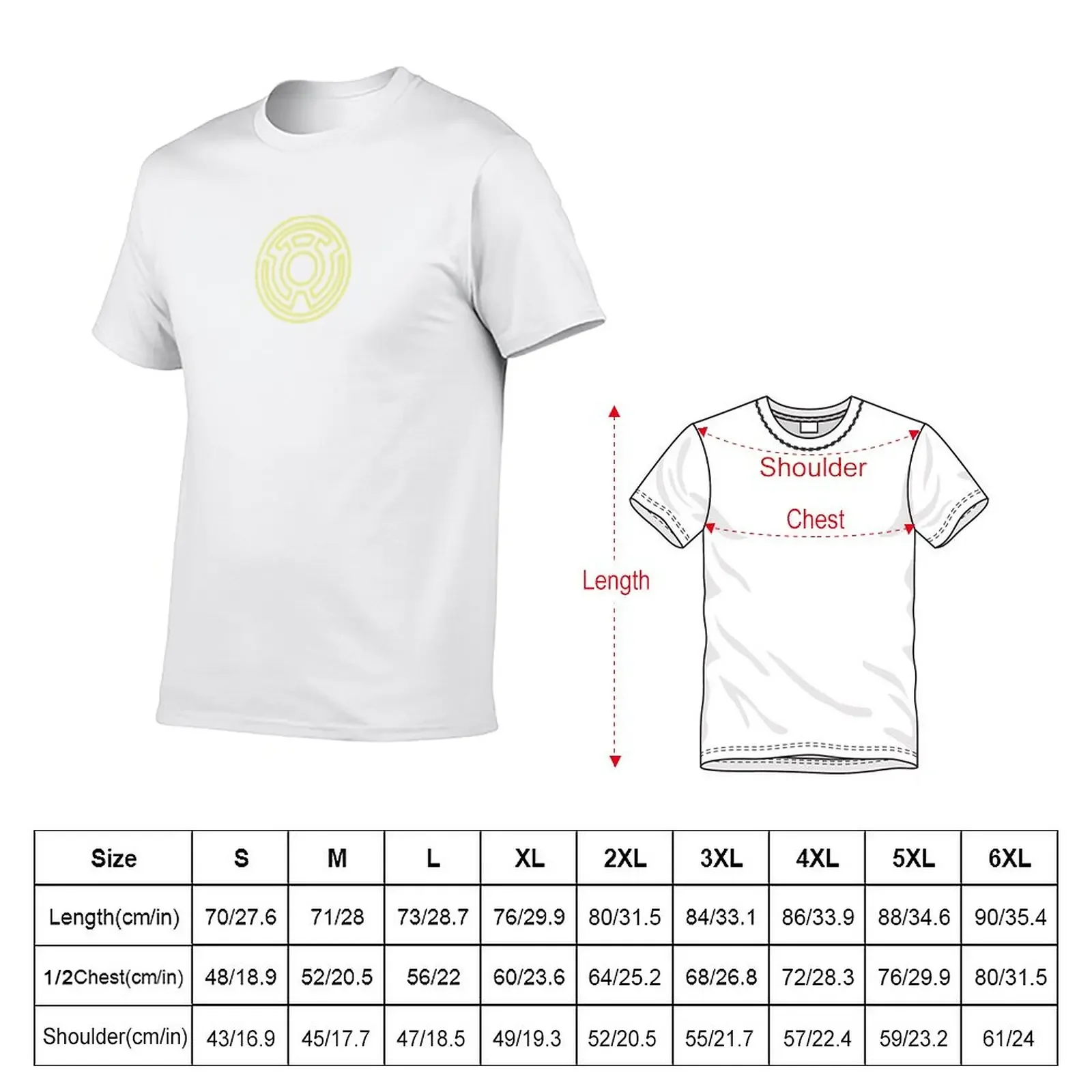 New Yellow Lantern Glow T-Shirt korean fashion graphic t shirts men graphic t shirts