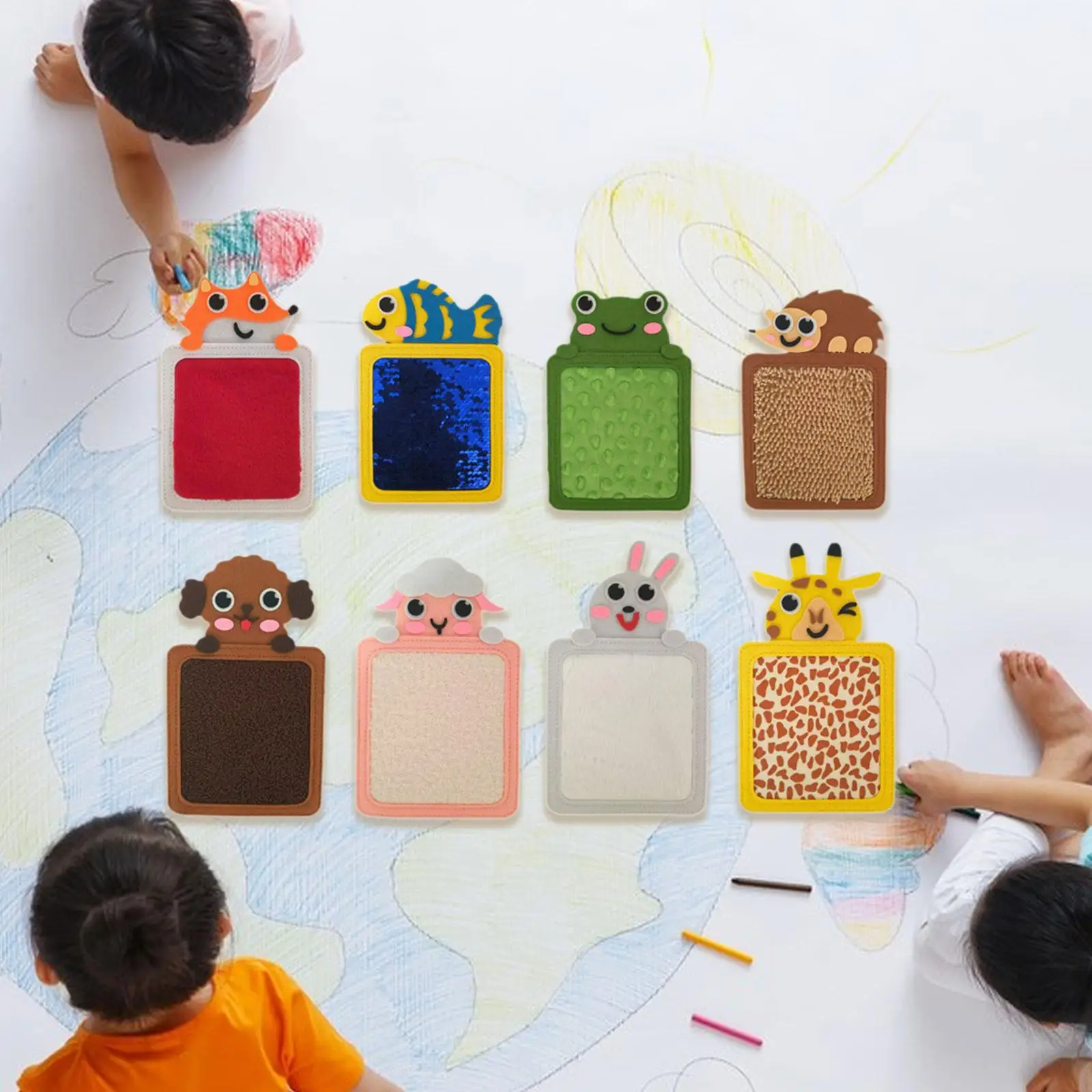 

8-компонентные сенсорные коврики, сенсорные подушечки, сенсорная панель, дизайн животных для мальчиков и девочек, детей