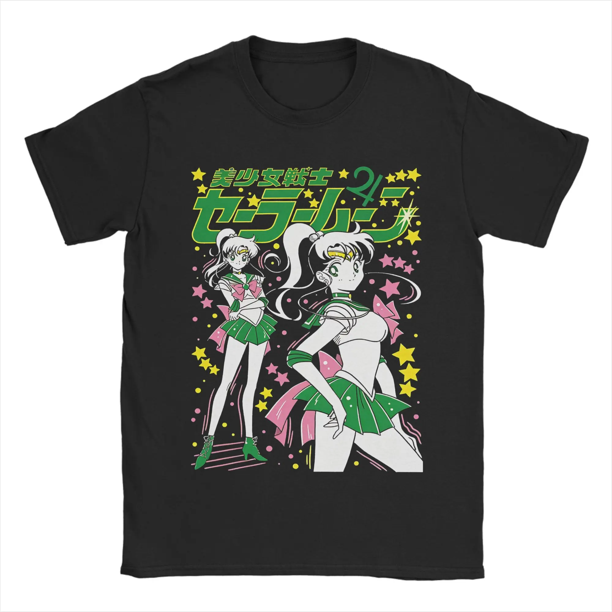 

Priting Sailors Moons T Shirt Men Cotton Short Sleeve Crewneck Summer Clothing