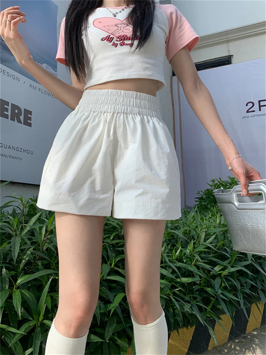 Alien Kitty Wide Leg Shorts Women High Street Loose All Match Office Lady Summer 2023 Work Wear Chic Sexy Slim Prom Casual