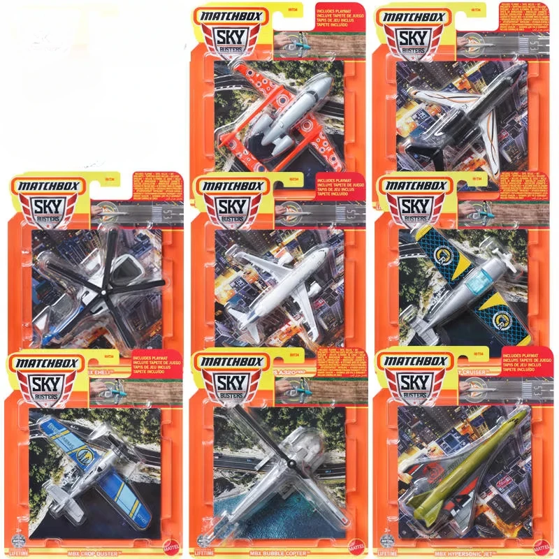 Matchobox Sky Buster Cruiser Crop Duster Airbus Bubble Copter Hypersonic Twin Boom helicóptero juguetes para niños modelo de avión
