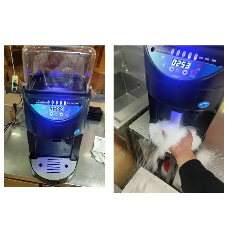 Máquina de hielo raspado automática de RC-288 eléctrica de 220v, trituradora de hielo de copo de nieve eléctrica comercial silenciosa de 8 KG/min, trituradora de hielo de arena
