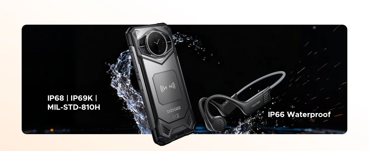 Global Version DOOGEE S200 VIP 5G Rugged Phone 6.72" 120Hz Display 12GB 256GB 100MP AI Main Camera 10100mAh Battery Smartphone