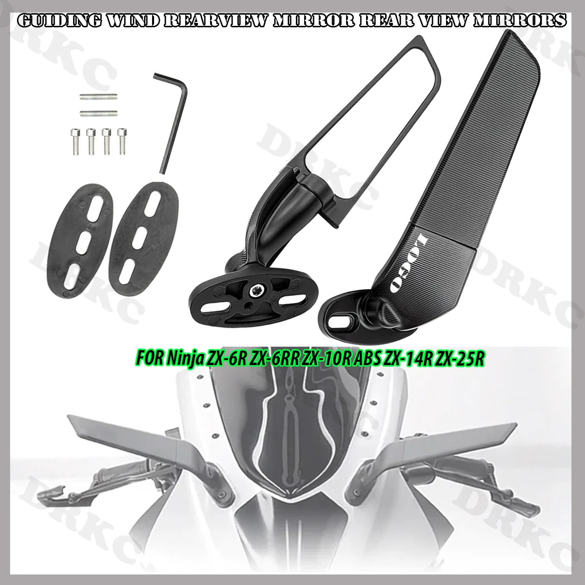 

Универсальное спортивное велосипедное направляющее ветровое зеркало заднего вида для Kawasaki Ninja ZX6R ZX6RR ZX10R ZX14R ZX25R ABS