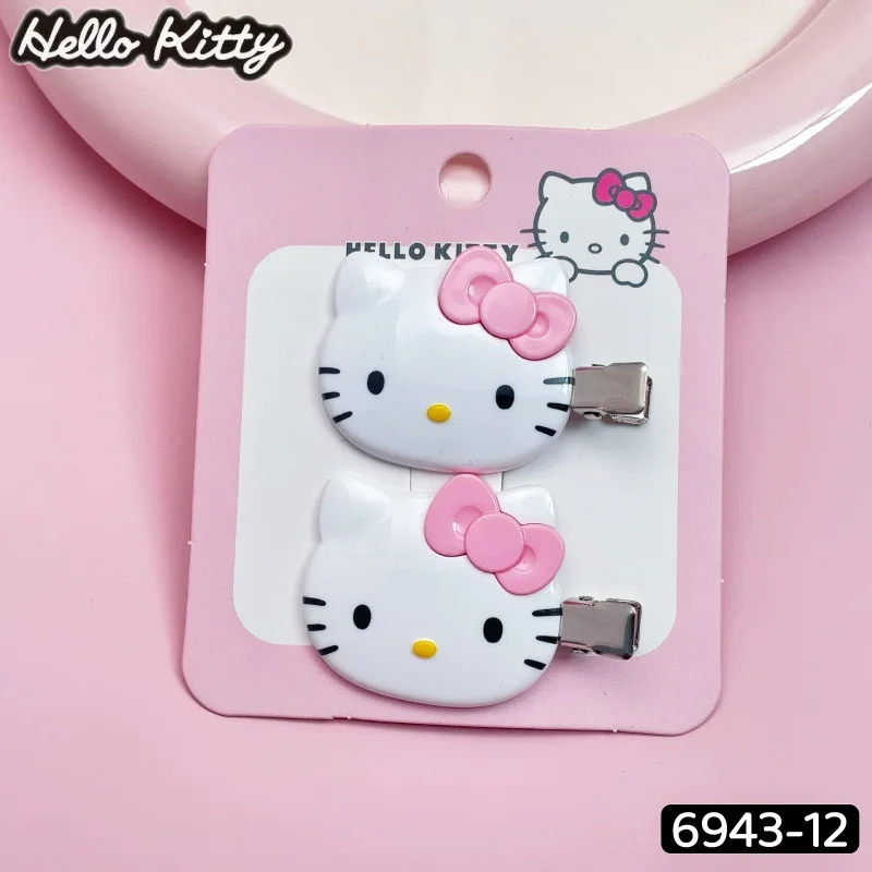 

Anime Kawaii Hello Kitty Girls Hair Accessories Kt Cat Girls Baby Headdress Cartoon Girl Heart Kt Doll Hair Clip Makeup Gifts