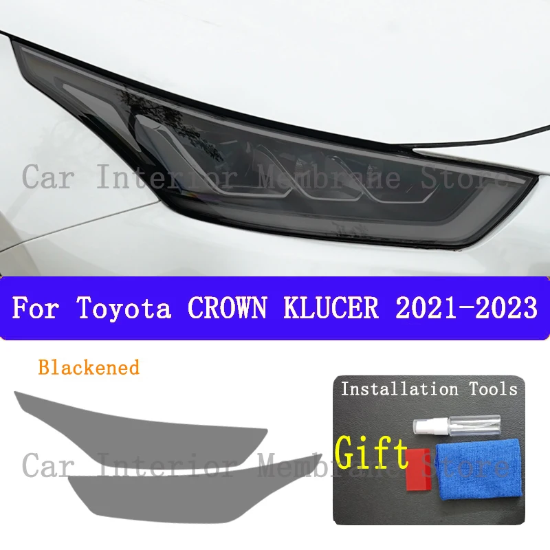 For Toyota CROWN KLUCER 2022 Car Exterior Headlight Anti-scratch Front Lamp Tint TPU Protective Film Cover Accessories Sticker