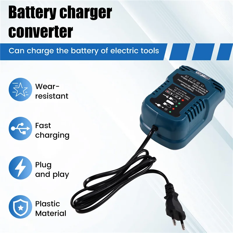 A60F-Power Tool Li- Battery Mini Compact Charger For  18V Lithium  Battery BL1860 BL1830 For DC18RC EU Plug