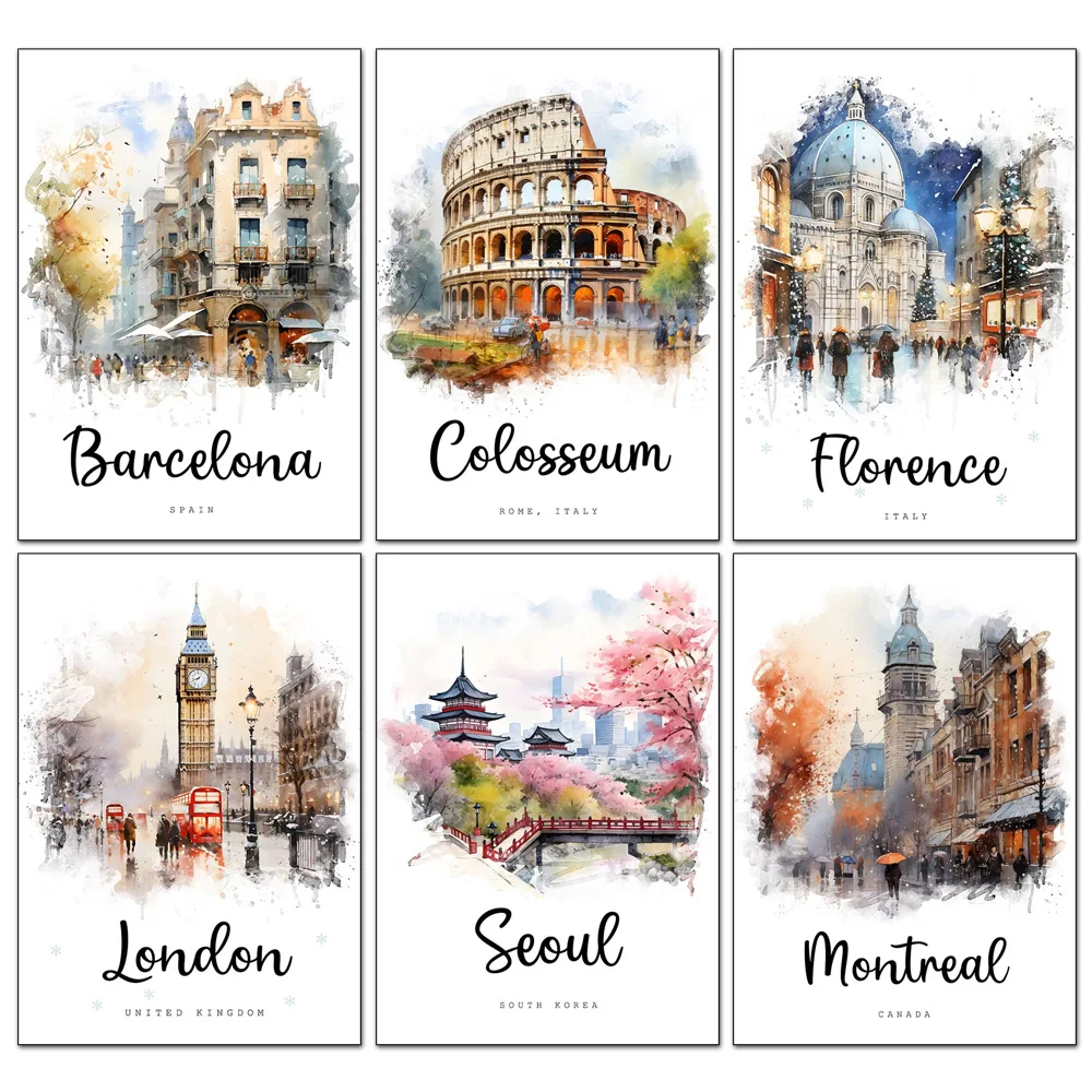Pintura de diamante artesanal, ciudades renomadas del mundo, mosaico de paisaje, bordado, Kit de punto de cruz, decoración artística de pared para el hogar y la sala de estar