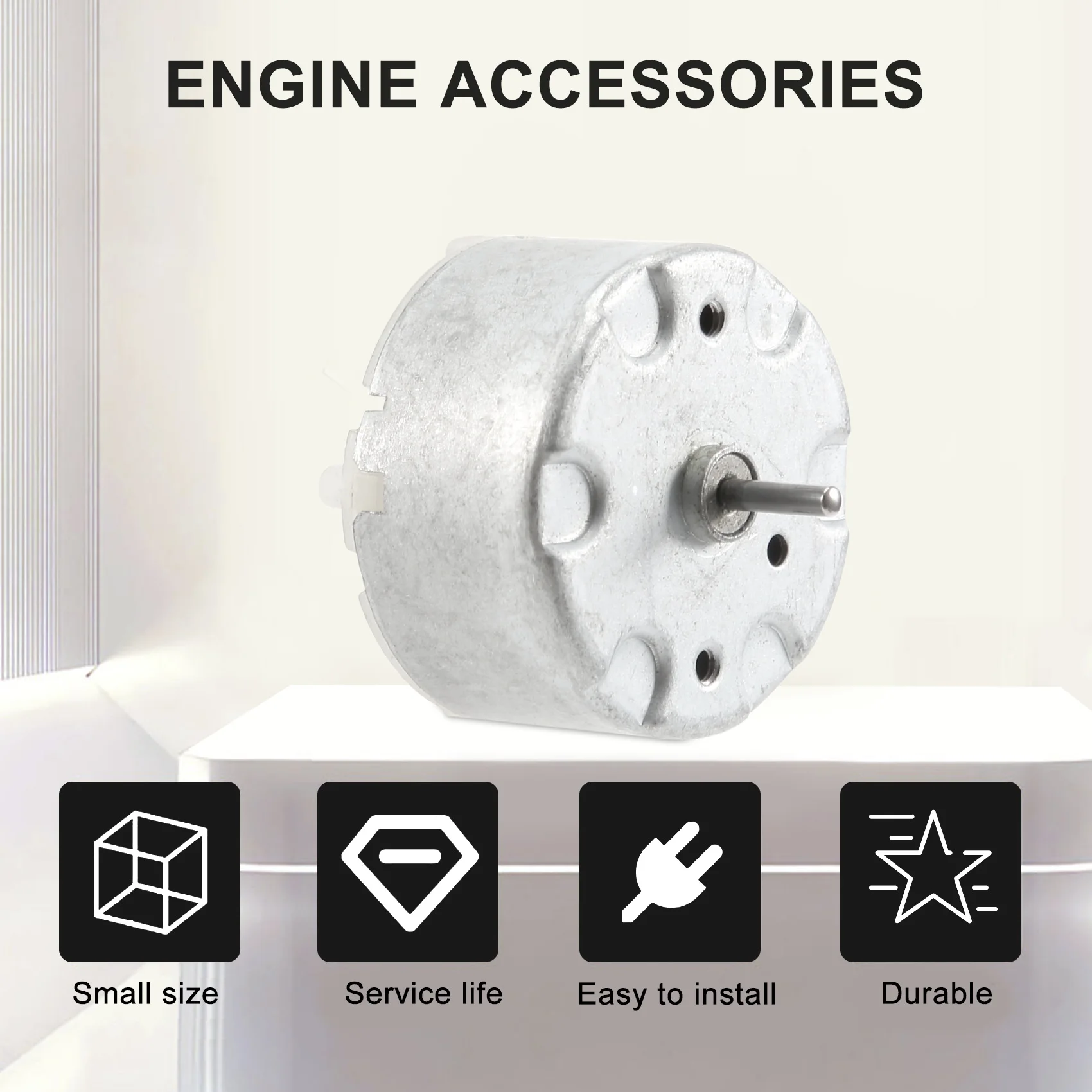 Новый двигатель постоянного тока RF-500 TB-12560 постоянного тока 1,5–12 В 2700 U/MIN, скорость холостого хода, диаметр 32 мм, серебристый