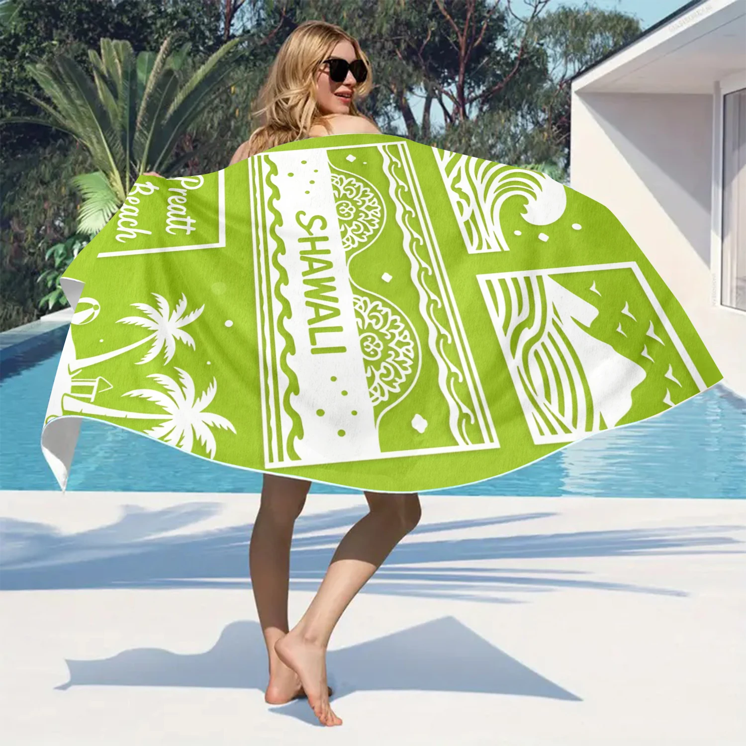 

Seaside Light Luxury Beach Towels, Sports, Bathing, Swimming, Camping Multi-purpose Bath Towels, Skin-friendly Beach Towels