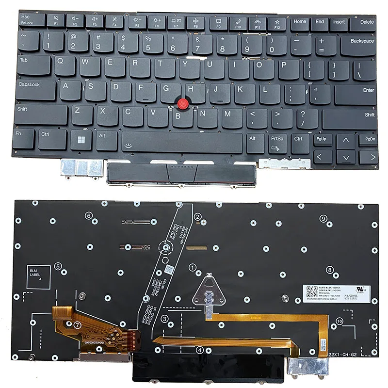 

Новая клавиатура для ноутбука Lenovo ThinkPad X1 Carbon 10 поколения 10 2022 с подсветкой