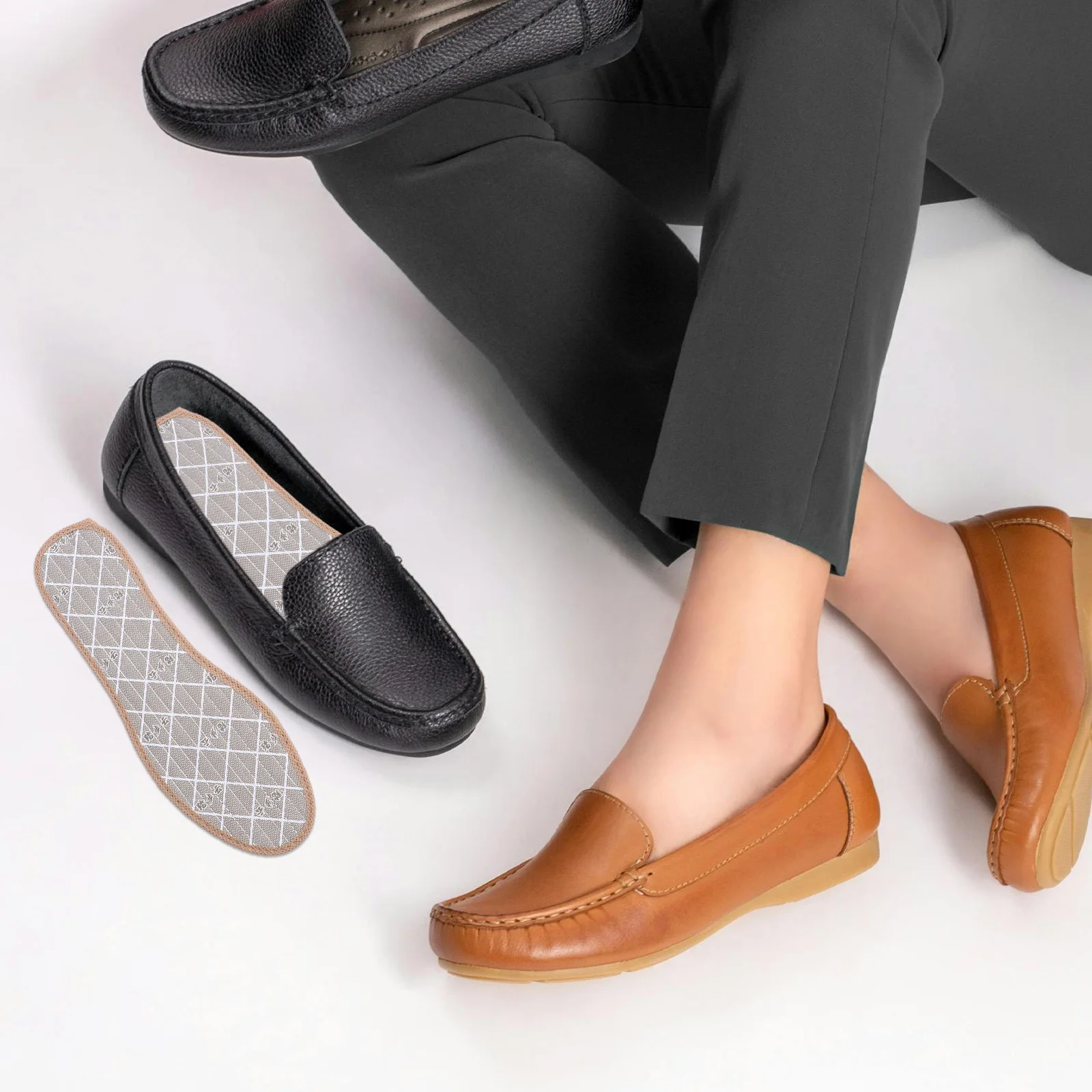 

Deodorizing Insoles Thickened Cushioning Breathable Shock-Absorbent Height Increase Mesh Surface Foot Care Tool for Sports