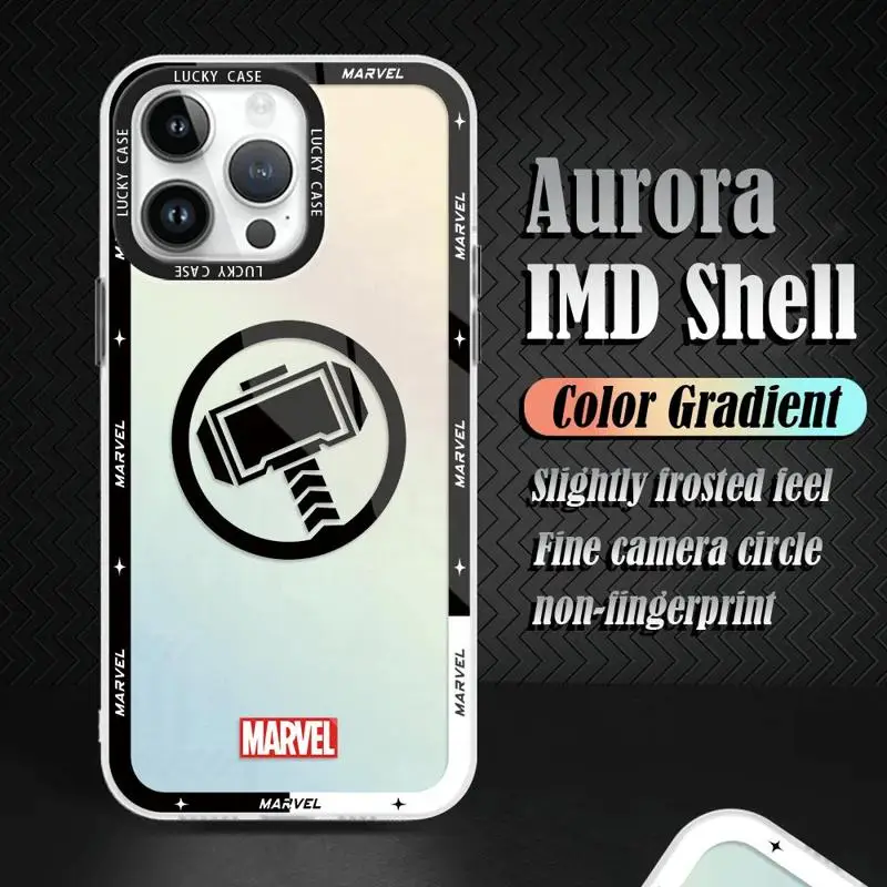 Funda de silicona negra con logotipo de Marvel para Xiaomi Redmi A2, A1, X3NFC, K40Pro, X5, X3, K40, A2, A1Plus