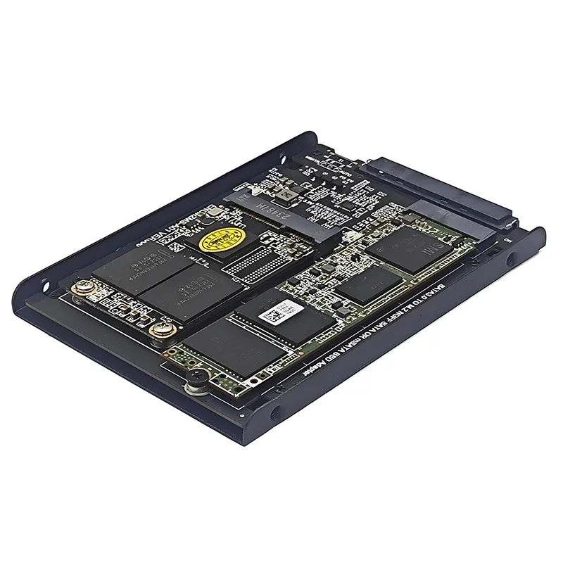 M2 SATA + MSATA-SATA3.0 6Gb 2.5" SSD 케이스 인클로저 지원 M.2 SATA SSD mSATA SSD 어댑터 라이저 카드 보드(금속 소켓 포함)