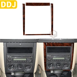For VW Golf 4 Mk4 1999-2004 Accessories Wood Grain Plastic Car Interior Central Control Frame Cover Trim Sticker