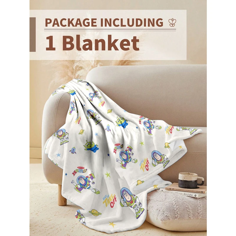 

1 cartoon cute BuzzLightyear printed multifunctional blanket,bedroom nap travel blanket,bedding(no pillowcases，no pillows)