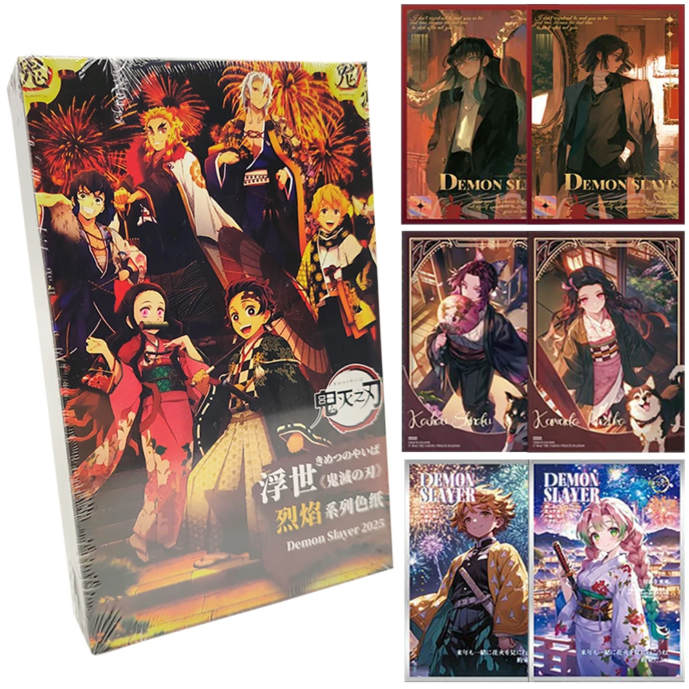 شيطان القاتل جمع بطاقة الخيال معركة أنيمي لطيف فتاة Kochou Shinobu الإبداعية الماس مجموعة موضوع اللون ورقة بطاقة لعبة أطفال #1