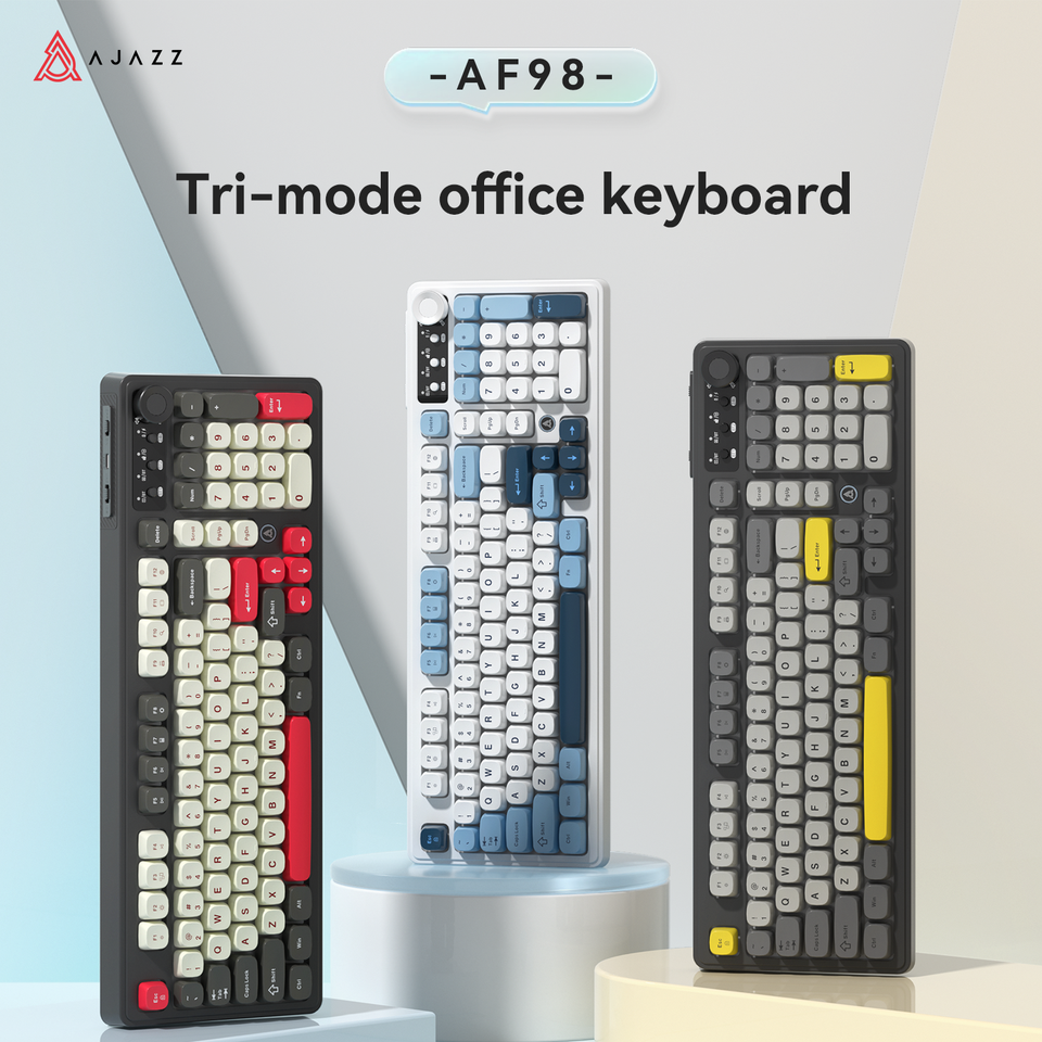 AJAZZ AF98 wireless\wired-film keyboard film keyboard feel 99-key desktop computer external office gaming game home typing