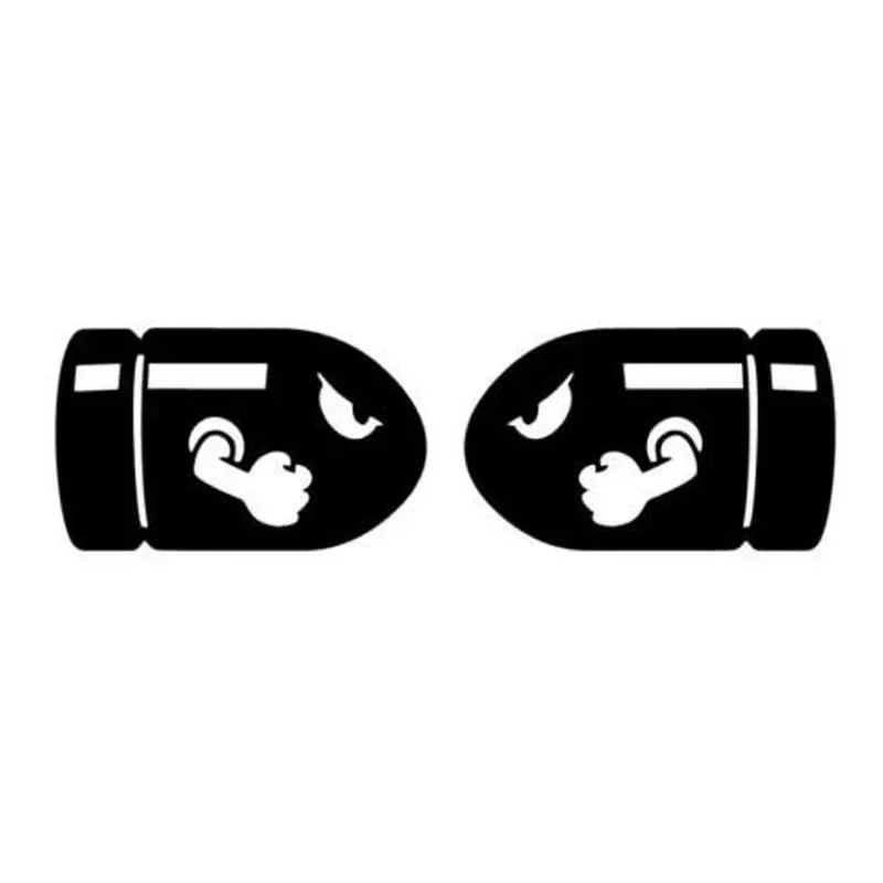 

Personality Car Sticker 2PCS(Left & Right) Bullet Bill Decals PVC Super Motorcycle Decoration Waterproof Decal tools