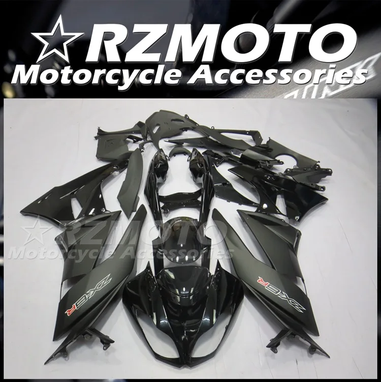 4Gifts New ABS Fairings Kit Fit For KAWASAKI ZX-6R ZX6R 636 2009 2010 2011 2012 09 10 11 12 Bodywork Set Black Glossy Matte