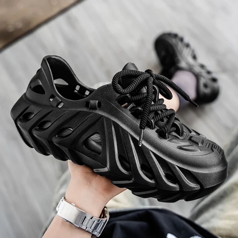

No Slip Men Beach Sandals Outdoor Eva Mens Slippers Couple Summer Casual Sneakers Hollow Walking Shoes Comfortable Garden Shoes