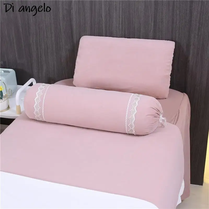 Custom Size Beauty Salon Crystal Velvet Bedding Set Bed Linen Sheet Massage Spa Bedskirt Stoolcover Pillow Quilt Cover 4-7PCS #s