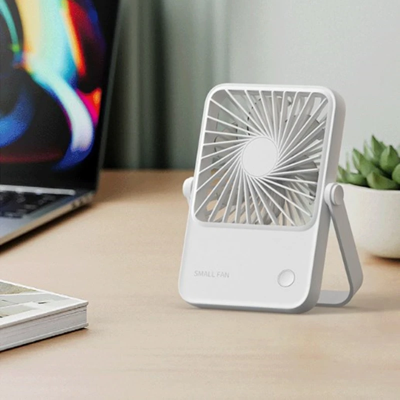 Mini ventilatore portatile ricarica USB ventilatore elettrico da tavolo silenzioso dormitorio per studenti piccolo ventilatore di raffreddamento raffreddatore d'aria estivo