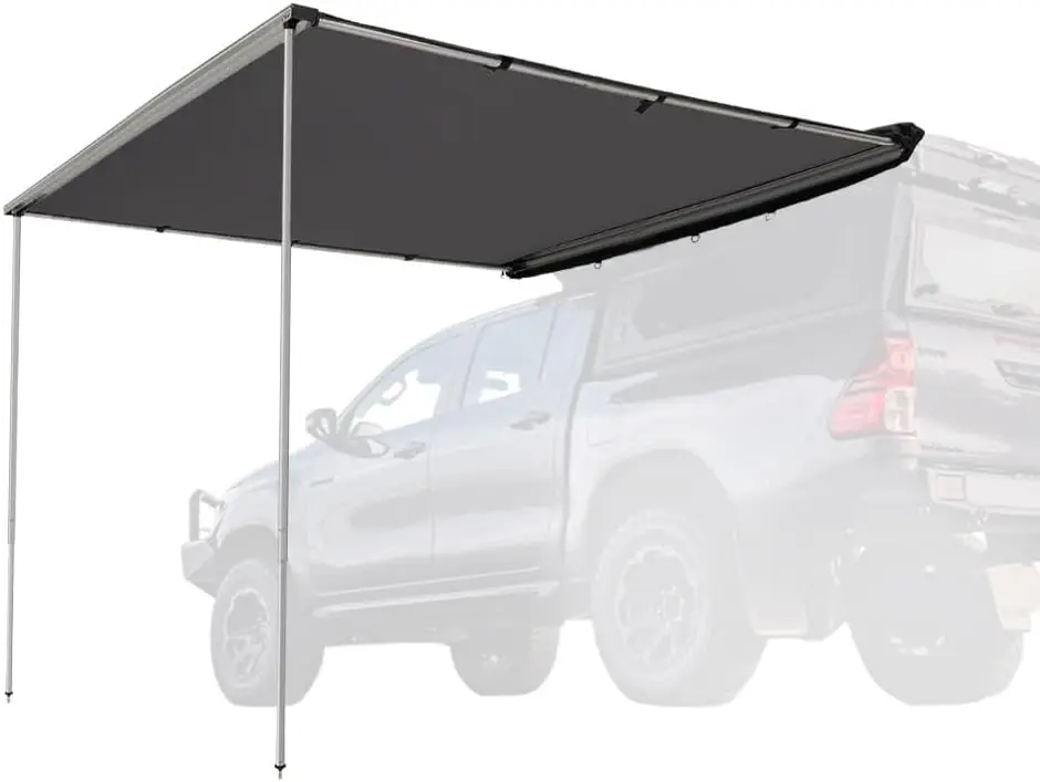 

Универсальный автомобильный тент 4,6x6,6 футов, выдвижной солнцезащитный козырек, водонепроницаемый UPF50 + для внедорожника, грузовика, фургона, кемпинга