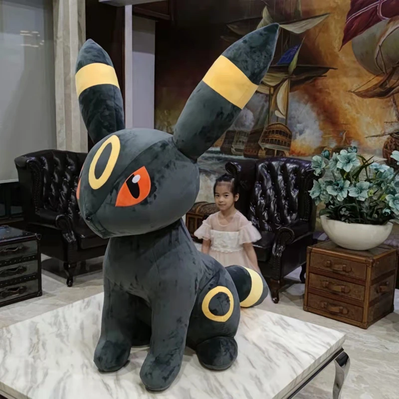 130CM Large Big Size Pokemon Umbreon Cartoon Plushies Anime   Stuffed Bolster Comfortable Soft Doll Children's Holiday Gifts