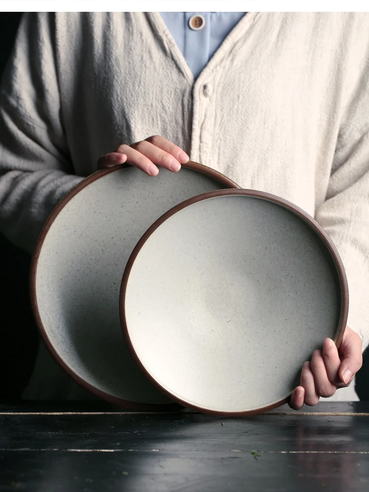 

Керамическая посуда ручной работы для ужина, бытовая лапша для смешивания макарон, большая круглая