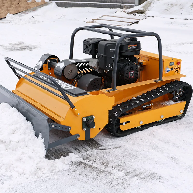 

Customized Flail Lawn Mower Wireless Remote Control with Free Snow Shovel Accessory for Garden Weeding & Snow Removal