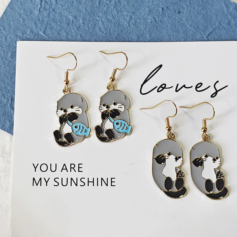 Metal Enamel Sea Ot…