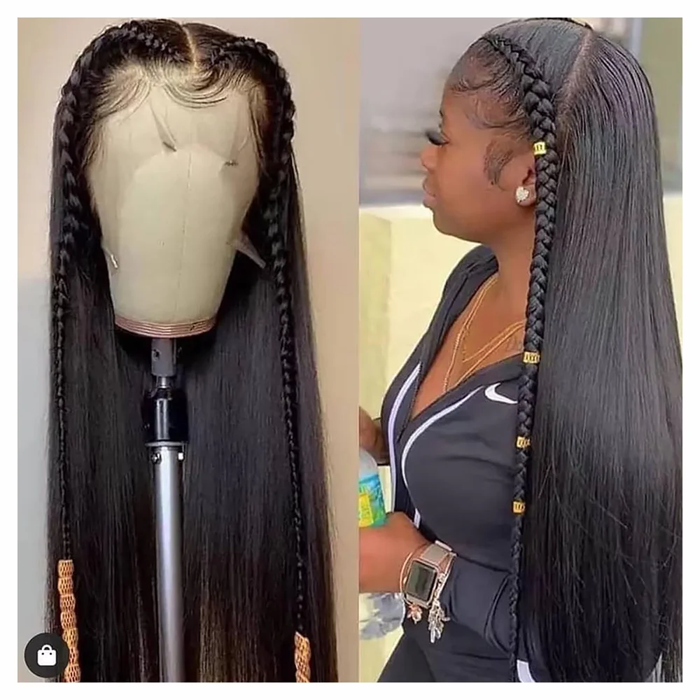40 Inch 200% Raw 360 HD Full Lace Wig Bone Straight HD Lace Frontal Wig 13x6 Haarwerk van Echt Haar, Voorgeplukt, in de Uitverkoop - afbeelding 2