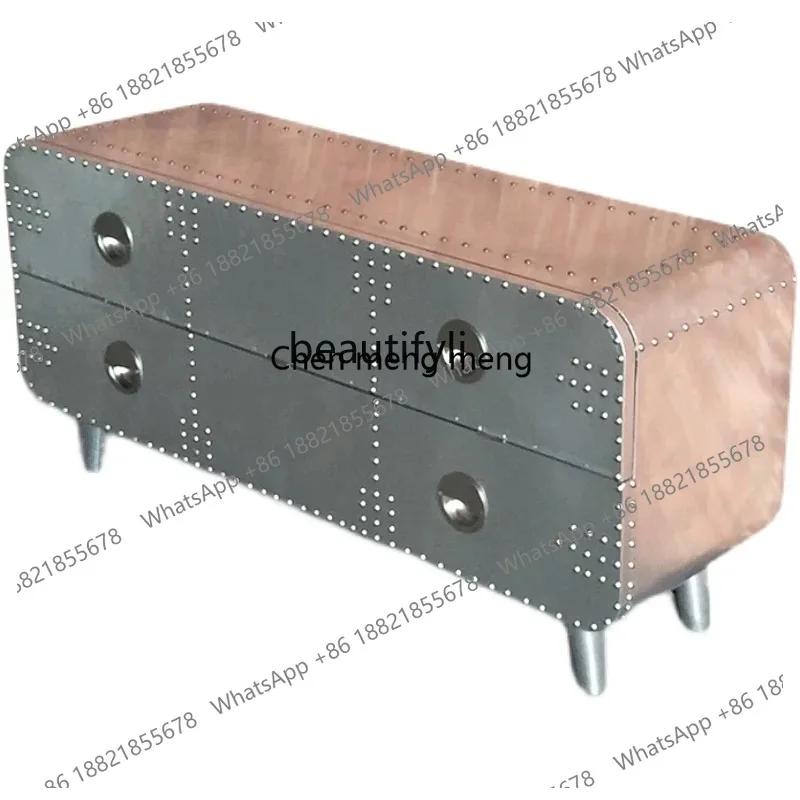 

Chinese Ancient Style American Style TV Cabinet and Tea Table Combination Retractable Metal Aluminum Floor Cabinet