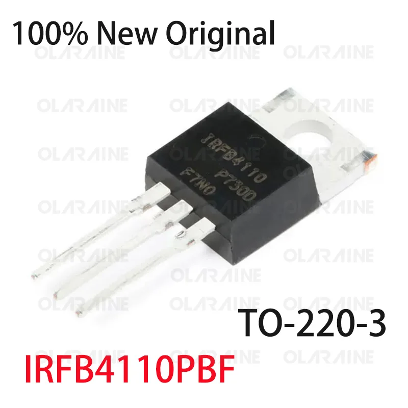 5/10/100Pcs IRFB4110PBF transistor MOSFET TO-220-3 N-Channel 1 Channel Vds-100 V Id-180 A Pd-370 W