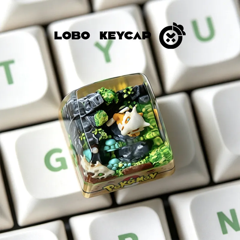 Pokemon Pikachu Transparente Esc-Tastenkappe Tastaturzubehör Anime Niedliche Harz-Schrumpfkleber Handgefertigte Tastenkappen Anime-Fans Geschenk