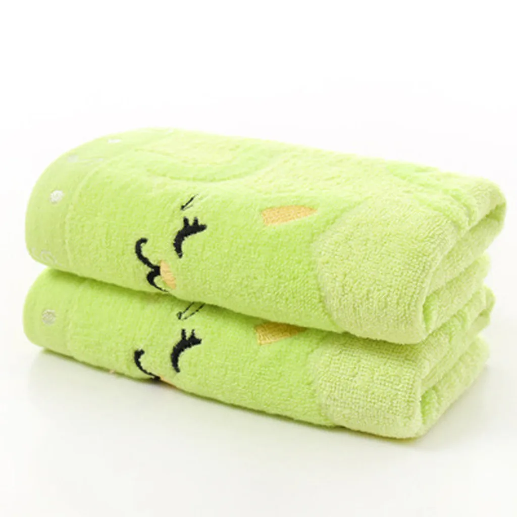 Soft Children Baby Towel Washcloth Bathing Feeding Cartoon Cat Cotton Towel for Newborn Infant Handkerchief Shower Cloth