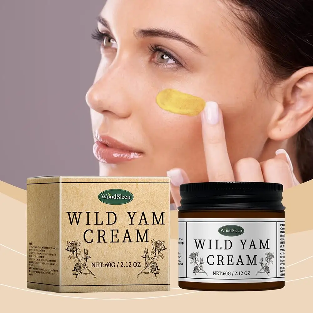 Wild Yam Cream melembapkan organik krim pemutih wajah dan halus perawatan kulit cerah produk Putih Natural Night J2T0