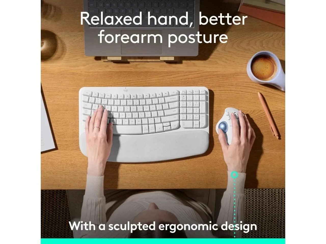 Logitech ERGO M575S ergonomic mouse, trackball mouse, wireless Bluetooth dual-mode professional CAD precise drawing office mouse