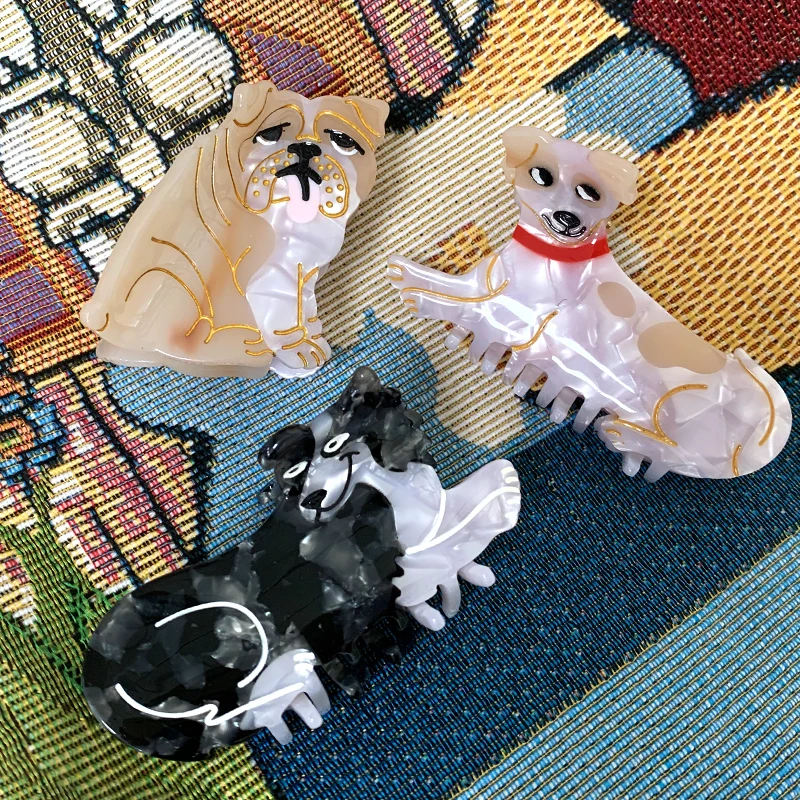 Cartoon Animal Dog Chihuahua Hair Clip Cute Border Collie Hair Accessories Poodles Hair Claws Jack Russell terrie Jewelry 머리핀