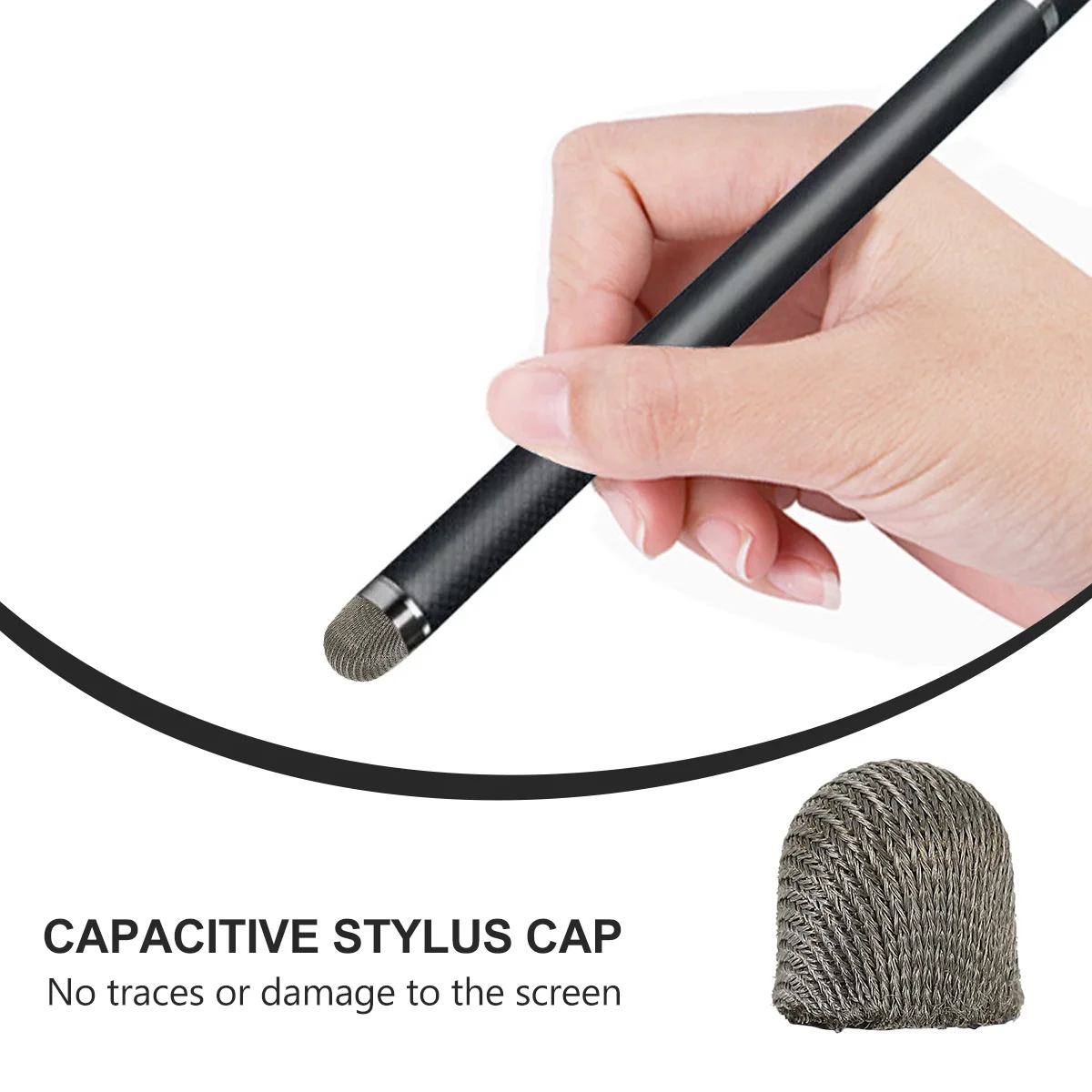 

20Pcs Conductive Fiber Pen Head Premium Capacitive Stylus Cap Replacement Tips for Smooth Writing Smartphone Tablet Laptop