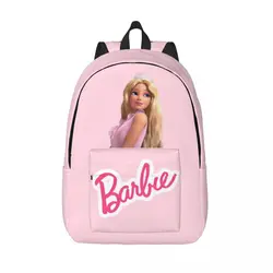 Cute Barbie Storage Bag Sanrio Barbie For Women Kid Light High School For Gifts Multi Compartment Kindergarten Bag