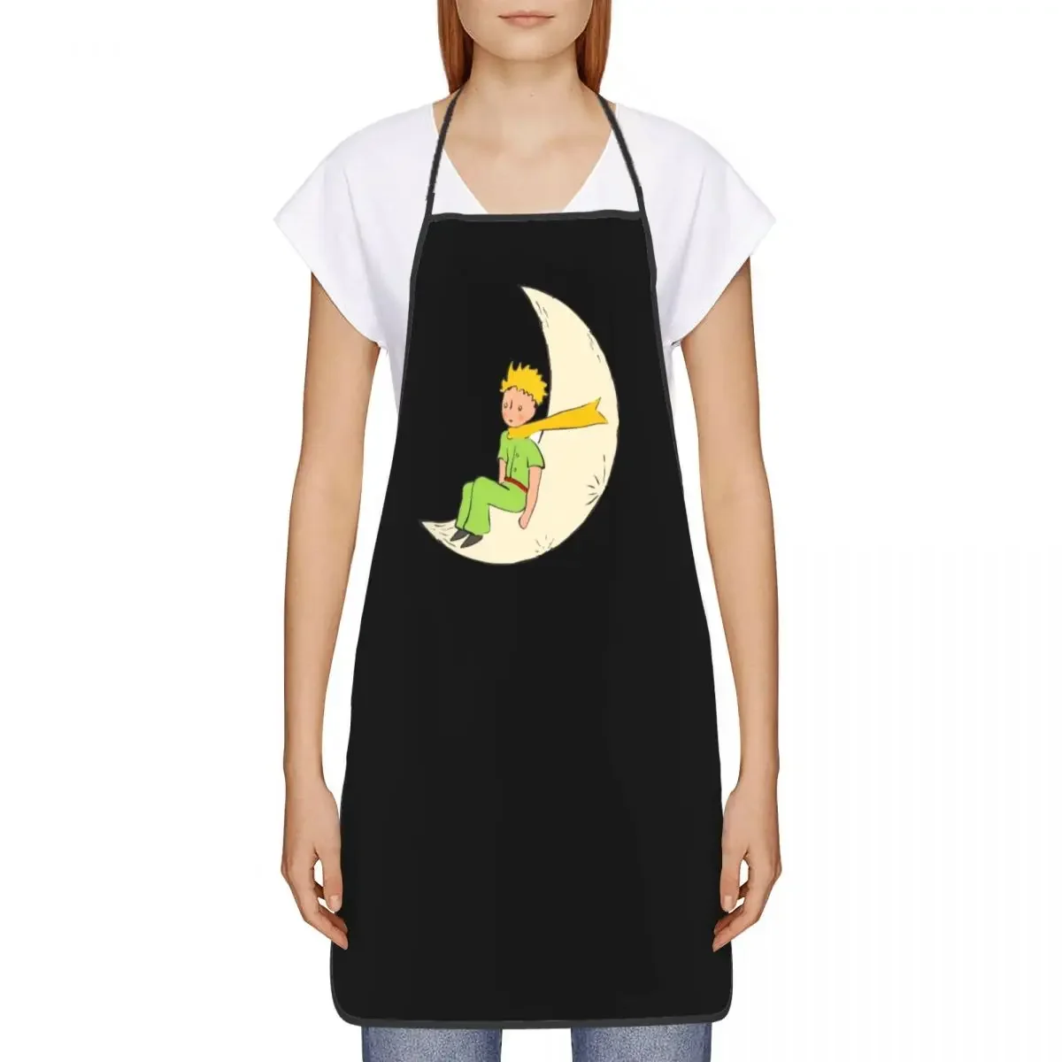 Tablier drôle Le Petit Prince pour hommes et femmes, tablier de chef de cuisine unisexe, bavoir de cuisine, cuisson, jardinage, adulte