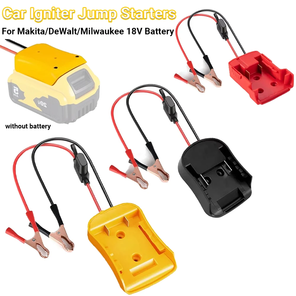 For Makita/Dewalt/Milwaukee 18V Lithium Battery Car Battery Igniter Automotive Jump Starter Emergency Power Kit With Fuse
