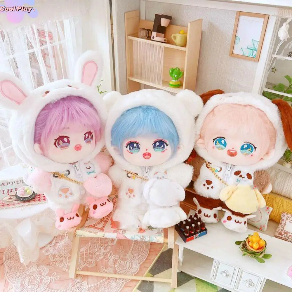 Dress Up 20cm Doll Coat Clothes Fur Doll Clothing Idol Doll Outfit Clothes Outfit Cat Animal 20cm Doll Clothes Children's Gift