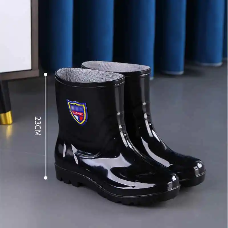 

Men's High-Tube Rain Boots Spring Fashionable Waterproof Non-Slip Wear-Resistant Special High Water Shoes for Working
