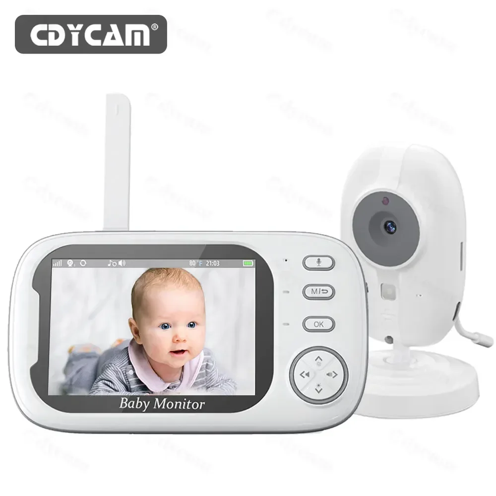

2025 ABM600 3.5 inch Wireless Video Baby Monitor Night Vision Temperature Monitoring 2-Way Audio Talk Baby Nanny Security Camera