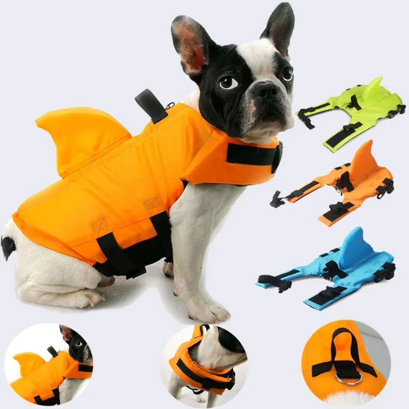 

Dog Life Jacket Shark Enhanced Buoyancy Small Dogs Swimming Clothes Safety Vest with Handle for Medium Large Dogs Surfing