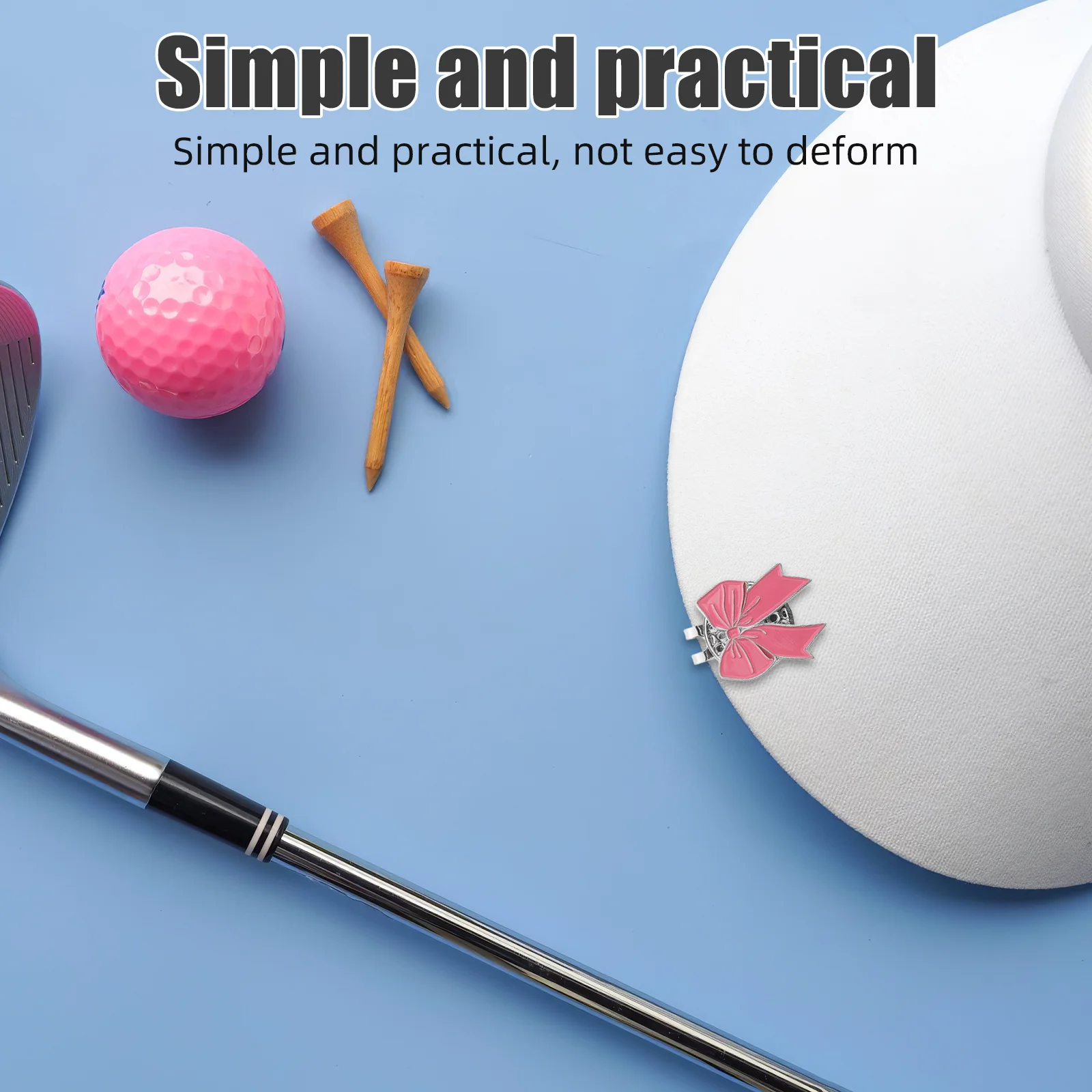 مشبك قبعة الجولف، حامل علامة كرة القوس، تصميم أنيق، علامات دقيقة، مرفق آمن، ملحقات قناع الجولف خفيفة الوزن