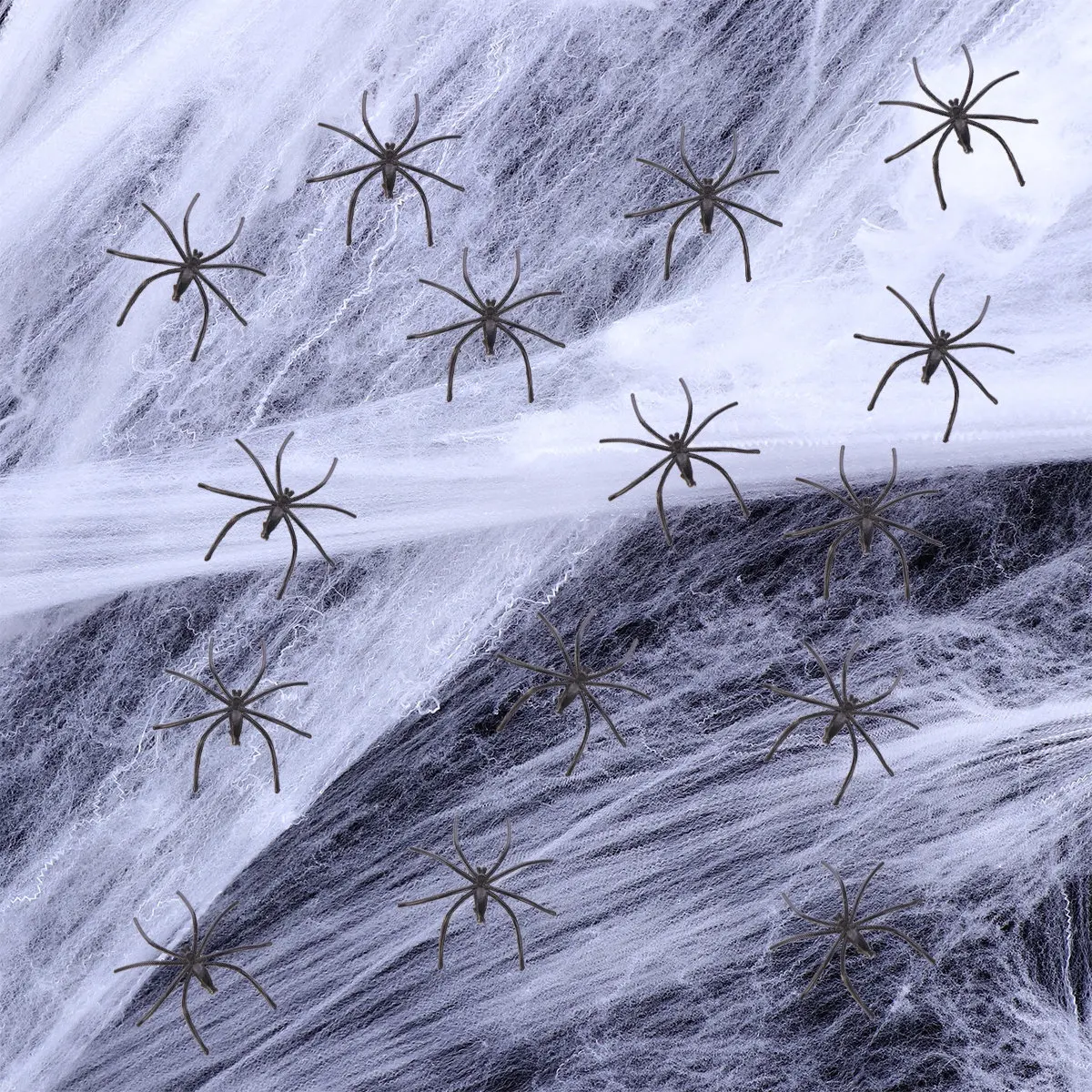 

1Set Realistic Spider Web Simulation Spider Halloween Decoration Stretchable Indoor Outdoor Spooky Halloween Party Supplies